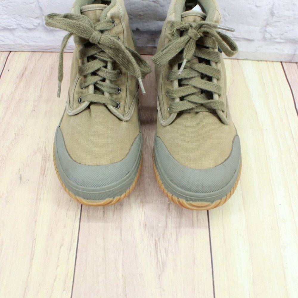 LL Bean Green Canvas Lace Up Casual Ankle Sneakers Shoes Size 7 Medium - Picture 5 of 9